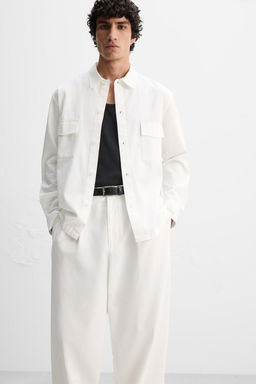 LYOCELL/COTTON OVERSHIRT - Zara фото 5