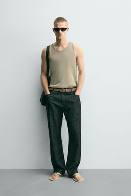 CAMISETA TANK RELAXED FIT PUNTO / Verde claro