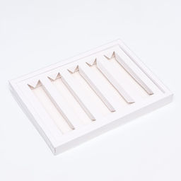 Коробка кондитерская складная для 5 мини - батончиков, белая, 27.5×20×2.3 см