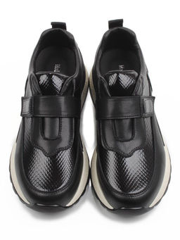 03-A238-1 BLACK Кроссовки женские (натуральная кожа)
