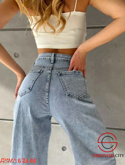 Женские прямые широкие джинсы - Bruno фото 3