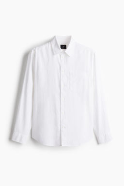 Camisa en mezcla de lino Regular Fit - H&m фото 2