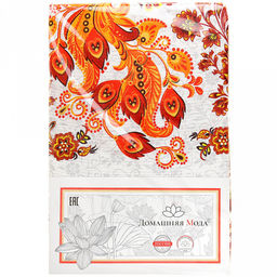 "Жар-птица" Скатерть 150х145см, длина стола до 110см, на 4 персоны, хлопок "Комфорт" 171г/м2, "Домашняя мода" (Россия)