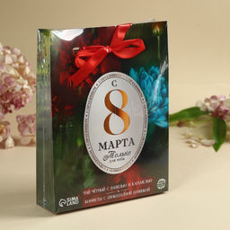 Набор 8 марта: чай чёрный со вкусом: ваниль и карамель 50 г., шоколадные конфеты 100 г. - Фабрика счастья фото 6