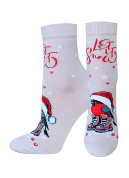 Цена за 2 пары. Носки женские БРЕСТСКИЕ НОСКИ ЖЕНСКИЕ 1137 NEW YEAR (средней длины)