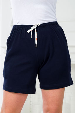 Шорты женские из футера Таиланд тёмно-синий 2