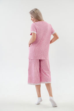 Пижама женская из кулирки Ворожея розовый макси - Амадэль фото 8