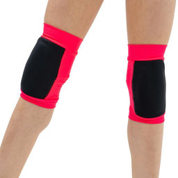 Наколенники для гимнастики и танцев Grace Dance, с уплотнителем, р. L, цвет чёрный/коралл  фото 5