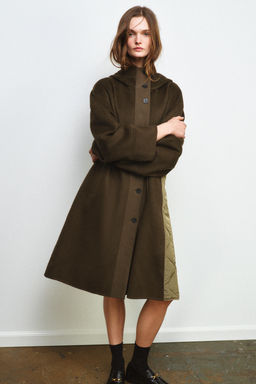 PARKA COMBINADA CON LANA ZW COLLECTION LIMITED EDITION / Khaki