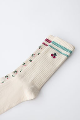 2-PACK OF LONG SOCKS WITH FLORAL BANDS - Zara фото 2
