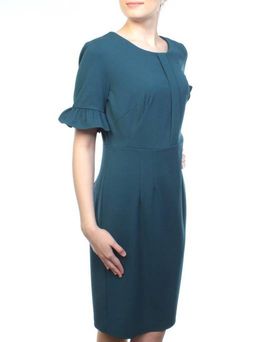 8834 DK. TURQUOISE Платье женское (90% полиэстер, 10% эластан)
