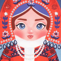 Полотенце Этель Из России с любовью 40х73 см, 100% хл, саржа 190 г/м2  фото 4