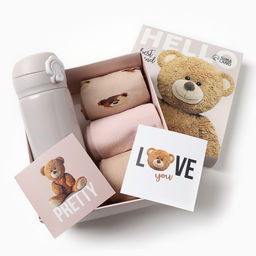 Подарочный набор KAFTAN Hello: термос и носки 3 пары, размер 37-39 (23-25 см)