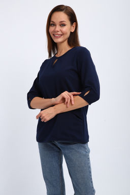 Кофта женская из футера 2-н Анфиса темно синий