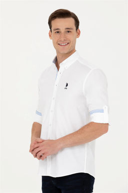 U. S. Polo Assn Мужская белая рубашка с длинным рукавом - U.s. polo assn фото 3