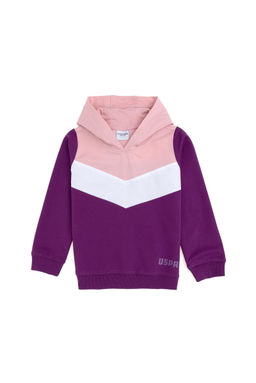 K_z _ocuk Menek_e Kap__onlu Sweatshirt Sepette S_rpriz _ndirim - U.s. polo assn фото 3