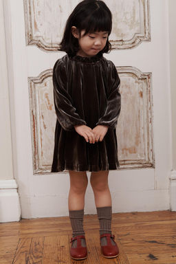 AGE 6-10 / LIMITED EDITION VELVET DRESS WITH SILK - Zara фото 4
