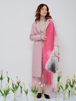 Большой, красивый палантин с бахромой. Хлопок 65% Вискоза 35%Рисунок нанесен вручную - Tantino фото 2