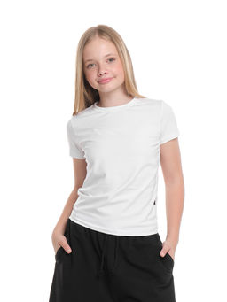 Футболка для девочки скимс для школы с коротким рукавом 22-7694 черный - Mini maxi фото 21