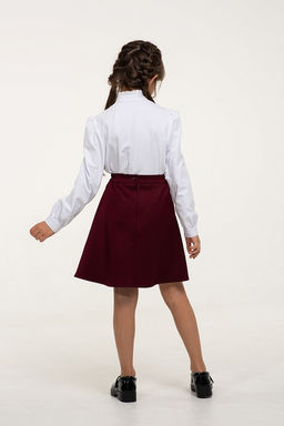 Белая школьная блуза Mooriposh, модель 06177  фото 4