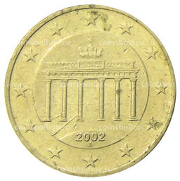 Монета 10 евроцентов 2002 года A Германия