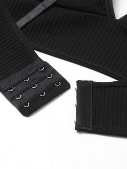 Комплект нижнего белья женский (топ, трусы) Collorista, чёрный, размер 46-48