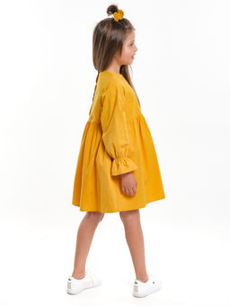Платье нарядное хлопковое UD 7939 горчичный - Mini maxi фото 2
