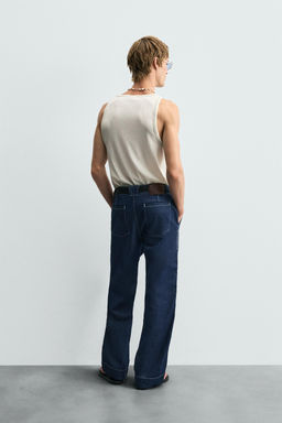 EMBROIDERED STRIPE JEANS - Zara фото 3