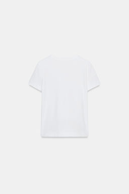 CAMISETA INTERLOCK MANGA CORTA / Blanco - Zara фото 5