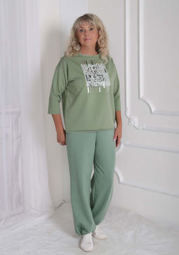 Джемпер Сияние фисташка - Марлен фото 2