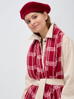 ХЛОПОК ВИСКОЗА Большой, красивый двусторонний палантин с необычной выработкой по всему полотну изделия - Tantino фото 7