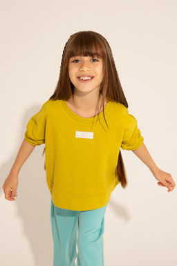 U. S. Polo Assn Базовый свитшот с круглым вырезом фисташкового цвета для девочек - U.s. polo assn фото 6