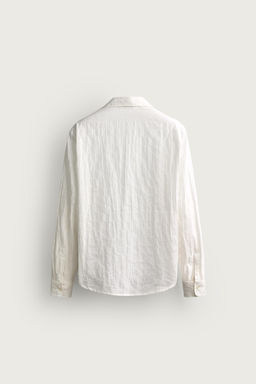 CAMISA RELAXED FIT ALAMARES TEJIDO / Blanco - Zara фото 8