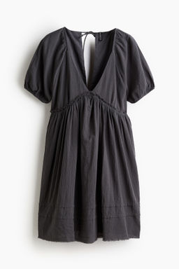 Vestido con efecto arrugado y lazada