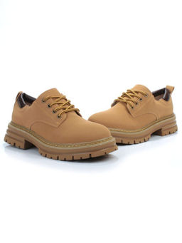 03-P8204-1 BROWN Полуботинки женские (натуральная кожа, нубук) - Фабричный китай фото 12