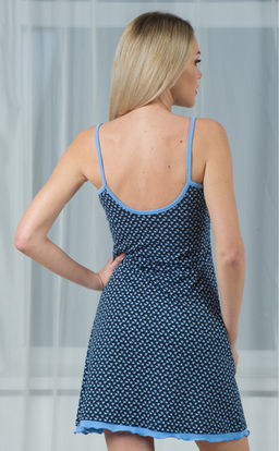 Ночная сорочка Цветы голубые на кофейном - Нежка фото 129