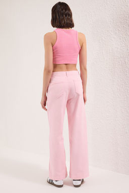 TRENDYOLMILLA Beyaz Dugme Detayl? Yuksek Bel Wide Leg Jeans TWOSS25JE00183  фото 9