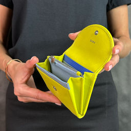 Кошелек кожаный DuDu серии Malaga | лимонный - Dudubags фото 6