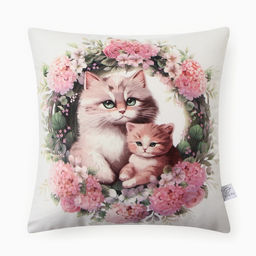 Подушка Этель Мамино тепло, 40*40 см, 100% п/э, велюр