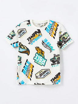 Bisiklet Yaka Hot Wheels Bask?l? Erkek Bebek Ti??rt ve ?ort 2li Tak?m - Waikiki фото 2