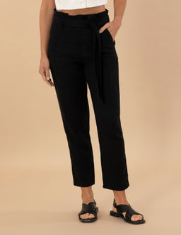 Siyah Carrot Fit Keten Pantolon - Pierre cardin фото 2