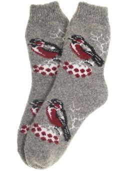 Носки женские "Снегирь на рябине" 7505-2