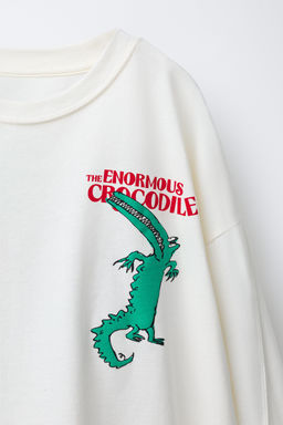 THE ENORMOUS CROCODILE ROALD DAHL  PRINT T-SHIRT - Zara фото 3