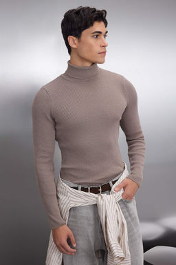 TRENDYOL MAN Lacivert Slim Fit Pamuklu Bal?kc? Yaka Fitilli Orgu Kazak TMNAW20MG0031 - Trendyolmilla фото 95