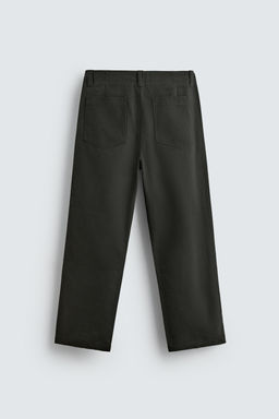 TEXTURED CANVAS TROUSERS - Zara фото 8