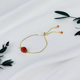 Браслет регулируемый с Сердоликом