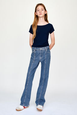 BOOTCUT JEANS WITH DART DETAIL - Zara фото 5
