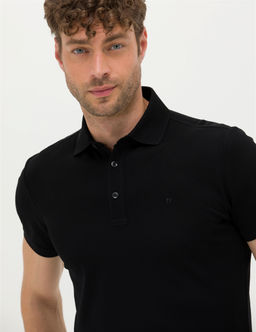 Siyah Slim Fit Merserize Ti__rt - Pierre cardin фото 2