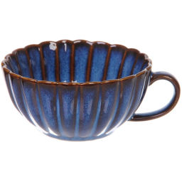 Чайная пара "Верона" (кружка 230мл, блюдце) ромашка синяя