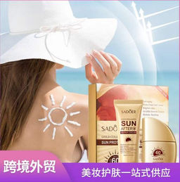 Набор, солнцезащитный крем для лица и тела и восстанавливающий крем после загара - Sadoer фото 2